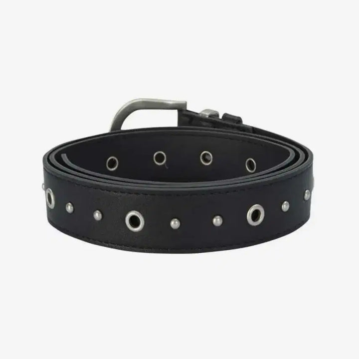 [SOLD OUT] 애즈온 트윈즈 아일렛 벨트 TWINS EYELET BELT / BLACK