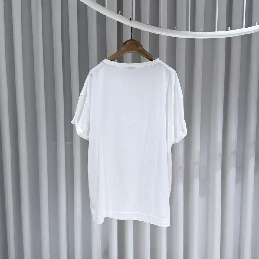 [BUNJANG] Brunello Cucinelli Printed Cotton White T-shirt / (A+/XXL) / 브루넬로쿠치넬리 프린팅 코튼 화이트 반팔 티셔츠