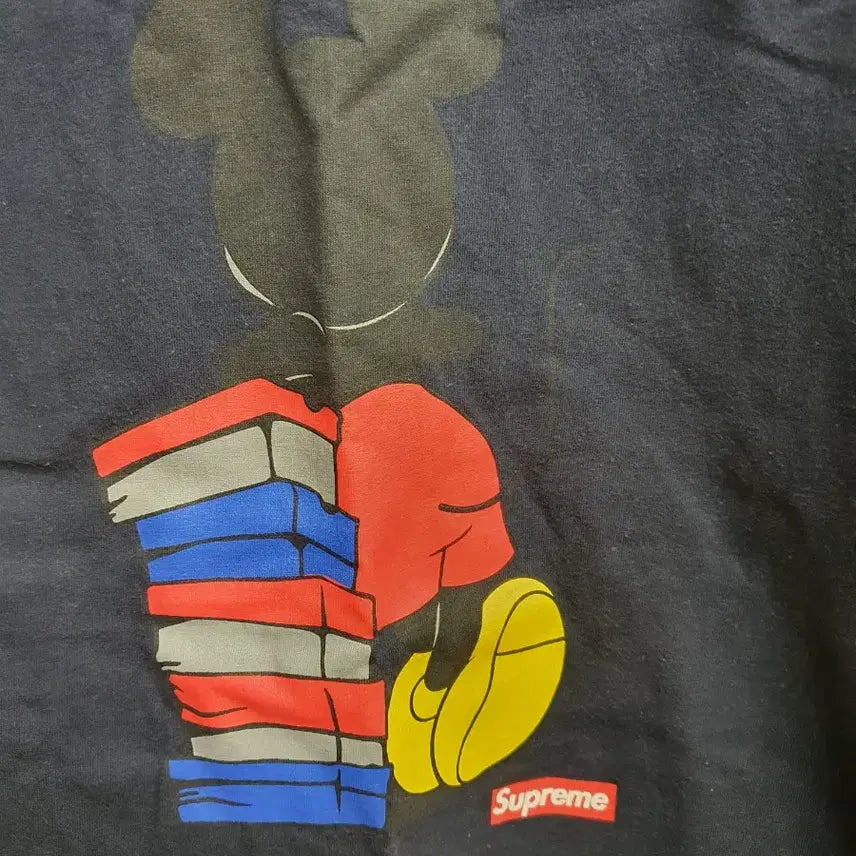 [BUNJANG] Supreme Mickey Mouse Collaboration Vintage T-Shirt / 슈프림 미키마우스 빈티지 티셔츠