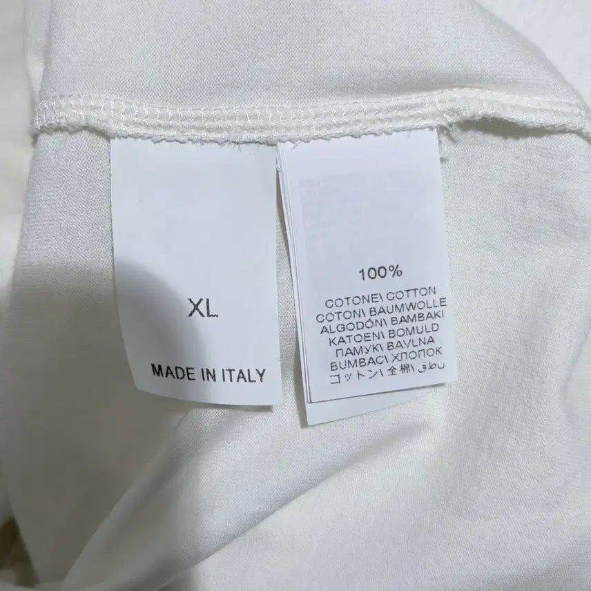 [BUNJANG] Brunello Cucinelli Printed White Cotton T-shirt / (A+/XL) / 브루넬로쿠치넬리 프린트 화이트 코튼 반팔 티셔츠