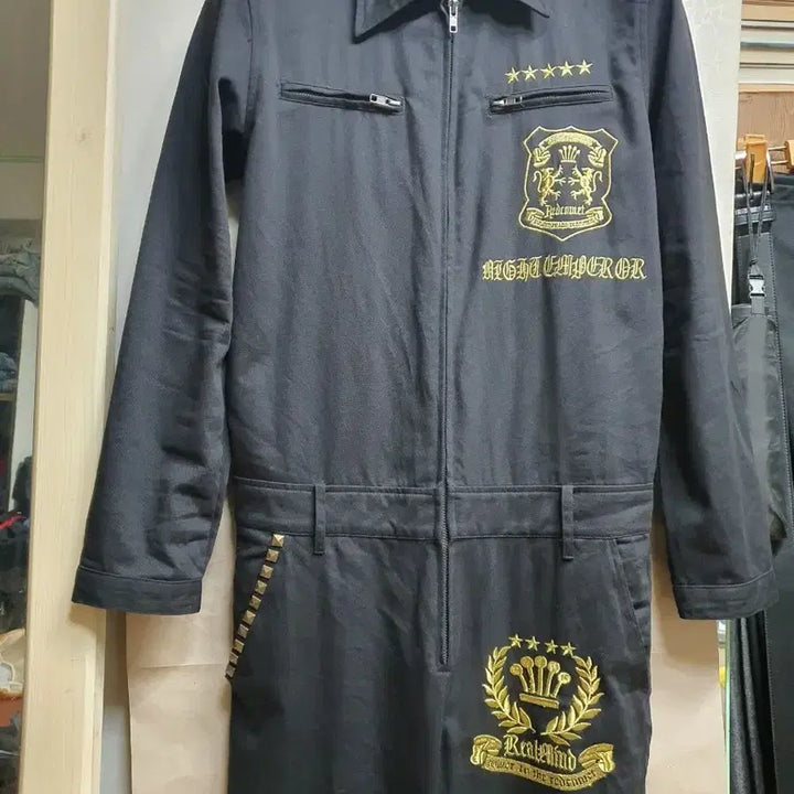 [BUNJANG] Tsunagi Black Embroidered All-in-One Jumpsuit / 츠나기 블랙 자수 올인원 점프수트