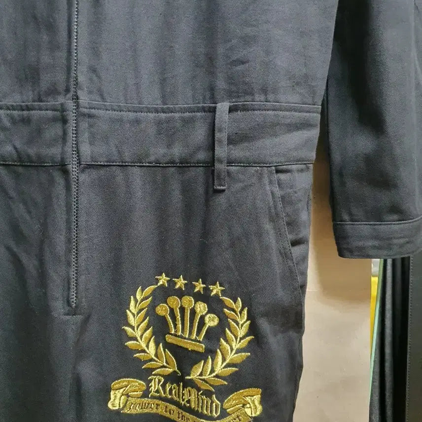 [BUNJANG] Tsunagi Black Embroidered All-in-One Jumpsuit / 츠나기 블랙 자수 올인원 점프수트