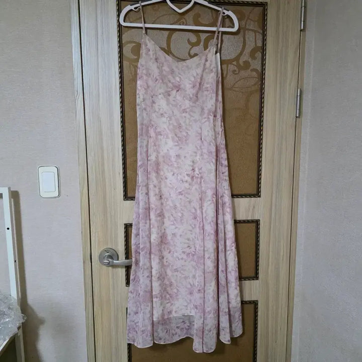 [BUNJANG] Vintage Flower Long Slip Dress Pink / 빈티지 플라워 롱 슬립 원피스 핑크 하구미 아오이유우