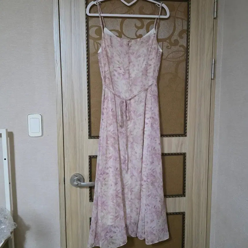 [BUNJANG] Vintage Flower Long Slip Dress Pink / 빈티지 플라워 롱 슬립 원피스 핑크 하구미 아오이유우