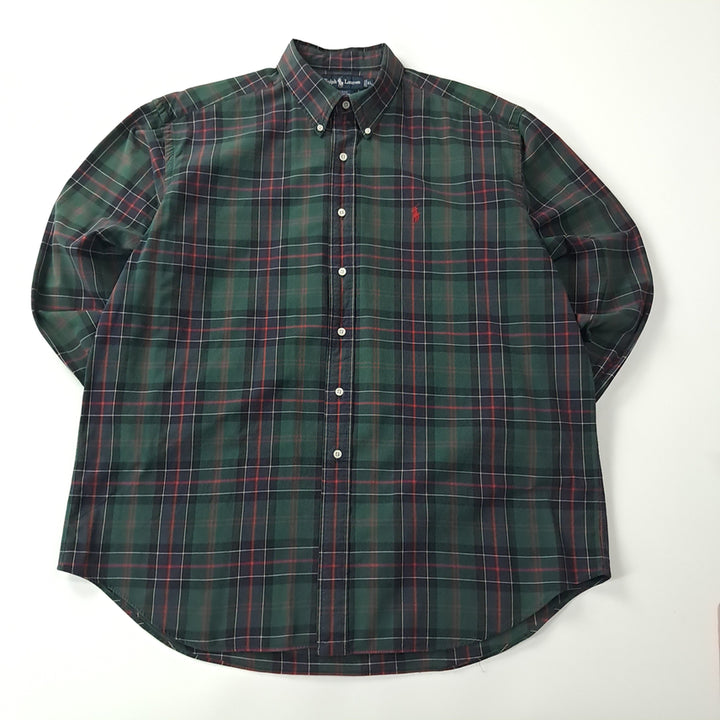 [BUNJANG] Polo 90s Classic Tartan Check Red Pony Shirt XL / CK307 XL 폴로 90s 클래식 타탄체크 레드포니 셔츠