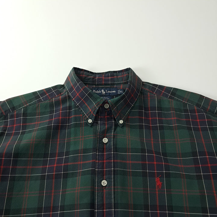 [BUNJANG] Polo 90s Classic Tartan Check Red Pony Shirt XL / CK307 XL 폴로 90s 클래식 타탄체크 레드포니 셔츠