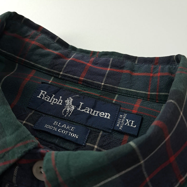 [BUNJANG] Polo 90s Classic Tartan Check Red Pony Shirt XL / CK307 XL 폴로 90s 클래식 타탄체크 레드포니 셔츠
