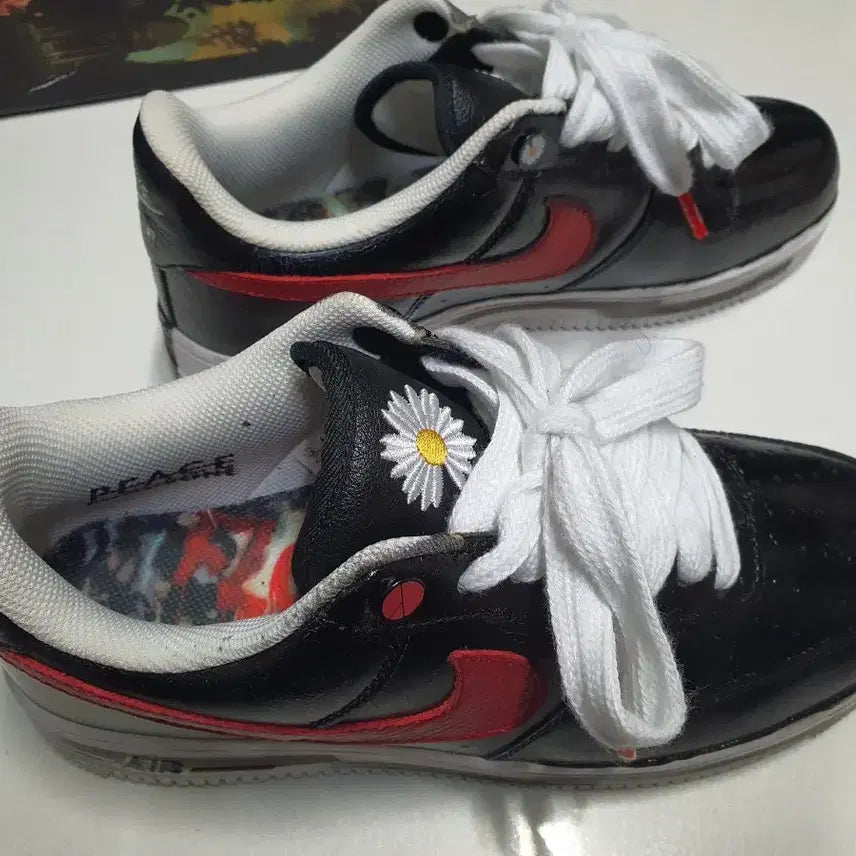 [BUNJANG] PEACEMINUSONE x Nike Air Force 1 Red Custom Sneakers / 피스마이너스원 레드 에어포스 270