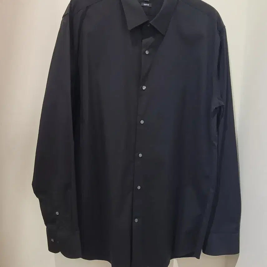 [SOLD OUT] 유니클로 슬림핏 블랙 남방 셔츠 남성용 XL사이즈