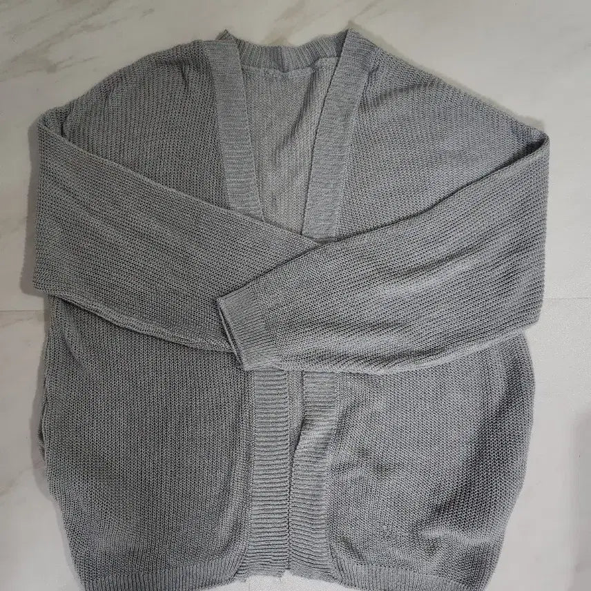 [BUNJANG] Gray Knit Cardigan / 새상품.회색 니트 가디건