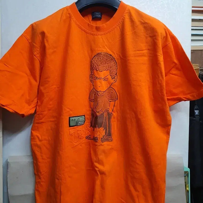 [BUNJANG] Slam Dunk Kang Baek-ho Orange T-shirt / 슬램덩크 강백호 오렌지 반팔 티셔츠