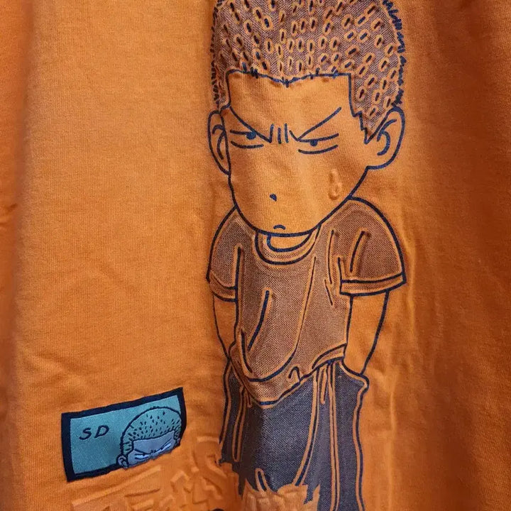 [BUNJANG] Slam Dunk Kang Baek-ho Orange T-shirt / 슬램덩크 강백호 오렌지 반팔 티셔츠
