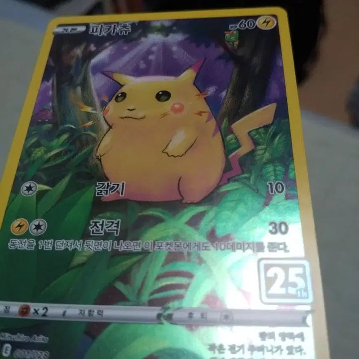[BUNJANG] Pokemon Pikachu 25th Anniversary Card / 포켓몬 카드 피카츄 25주년 S급