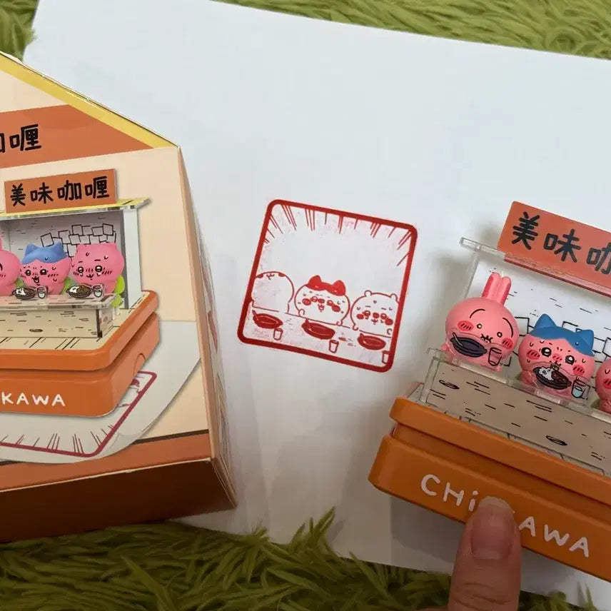 [SOLD OUT] [미개봉] 먼작귀 치이카와 하치와레 우사기 매운카레 도장 스탬프 판매