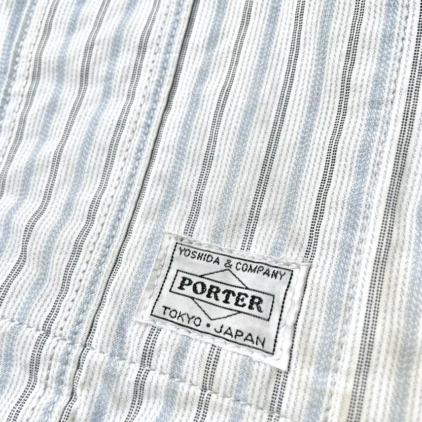 [BUNJANG] Porter 70th Anniversary Blue Stripe Boston Bag / 포터 70주년 블루 스트라이프 보스턴백 PORTER