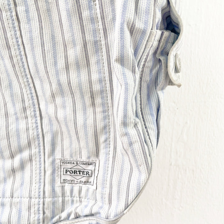 [BUNJANG] Porter 70th Anniversary Blue Stripe Boston Bag / 포터 70주년 블루 스트라이프 보스턴백 PORTER