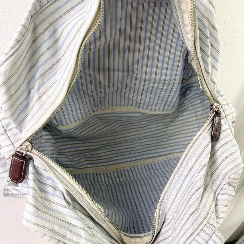 [BUNJANG] Porter 70th Anniversary Blue Stripe Boston Bag / 포터 70주년 블루 스트라이프 보스턴백 PORTER