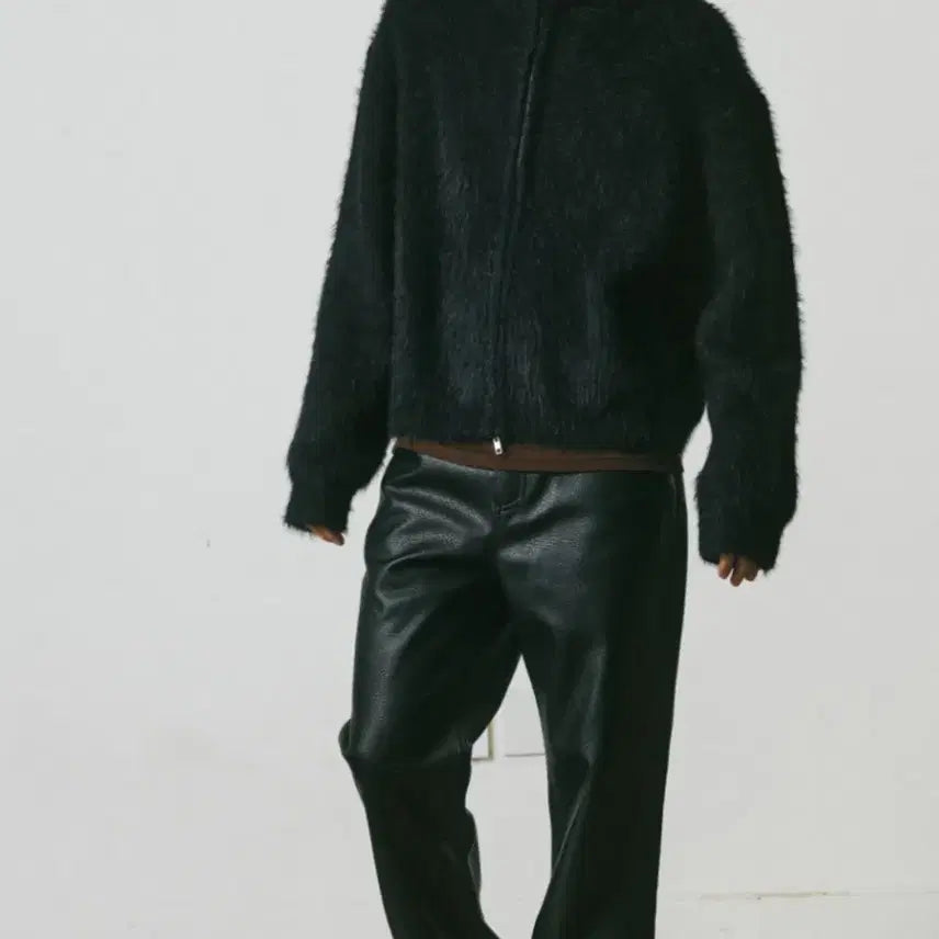 [BUNJANG] XTL Mergo Fuzzy Zip-up Cardigan [Black] / (XTL)메르고 퍼지 집업 가디건 [블랙] 새상품 KKST