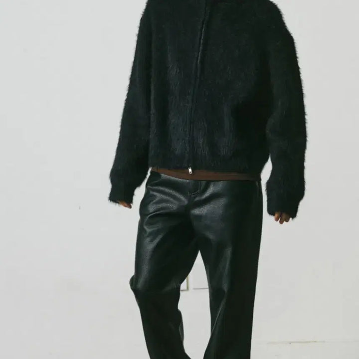 [BUNJANG] XTL Mergo Fuzzy Zip-up Cardigan [Black] / (XTL)메르고 퍼지 집업 가디건 [블랙] 새상품 KKST