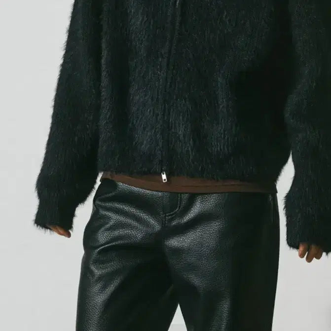 [BUNJANG] XTL Mergo Fuzzy Zip-up Cardigan [Black] / (XTL)메르고 퍼지 집업 가디건 [블랙] 새상품 KKST