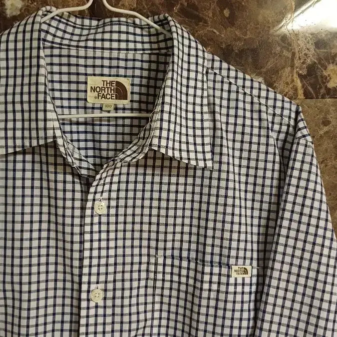 [SOLD OUT] 노스페이스 남방 체크무늬 100사이즈