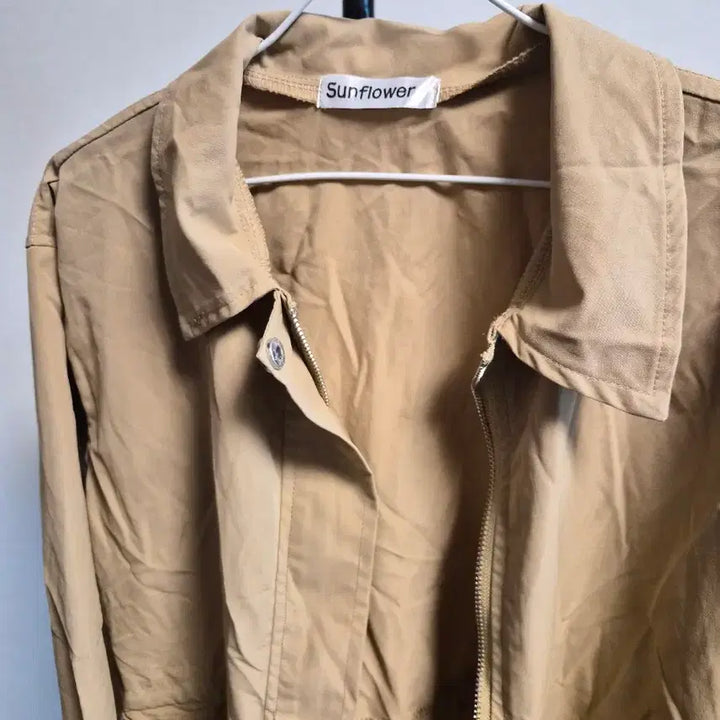 [BUNJANG] Sunflower Beige Pleated Long Shirt Dress / (새상품)베이지 여성 플리츠 롱 셔츠 free size
