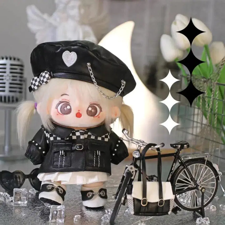 [BUNJANG] Unknown Dangerous Earth Shop Black Bubble Outfit Set / 20cm 솜인형옷 위험한 지구인가게 블랙버블