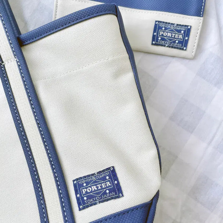 [BUNJANG] PORTER BOYFRIEND Tote Bag S + Pouch Set / 포터 보이프렌드 토트백 S + 파우치 세트 PORTER