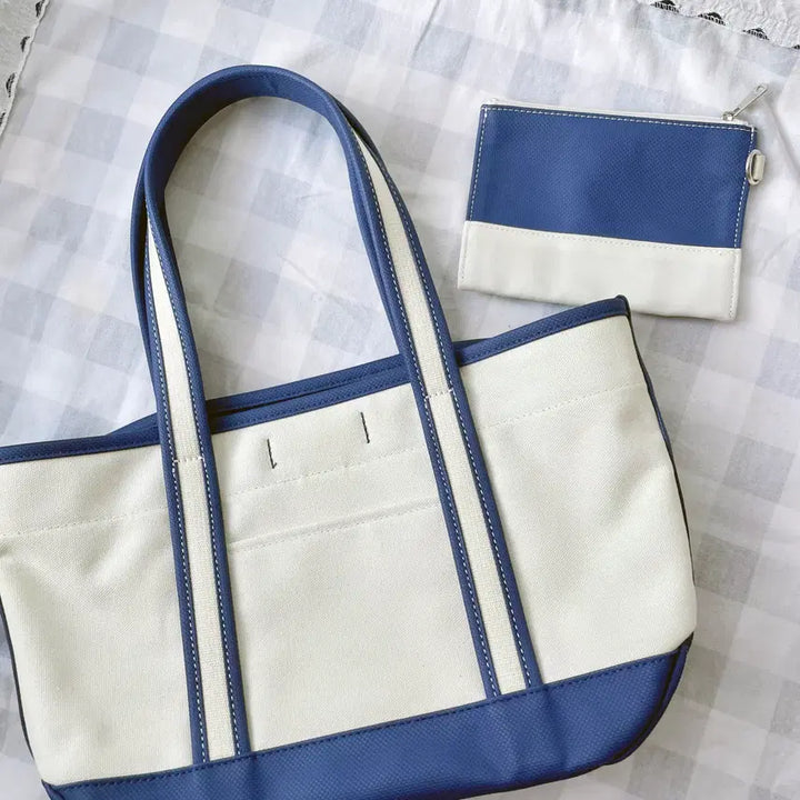 [BUNJANG] PORTER BOYFRIEND Tote Bag S + Pouch Set / 포터 보이프렌드 토트백 S + 파우치 세트 PORTER