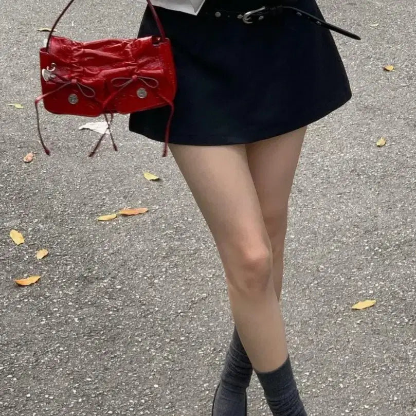 [BUNJANG] Black Mini Skirt Pants / 카키포인트 미니스커트 팬츠 mini skirt pants black m