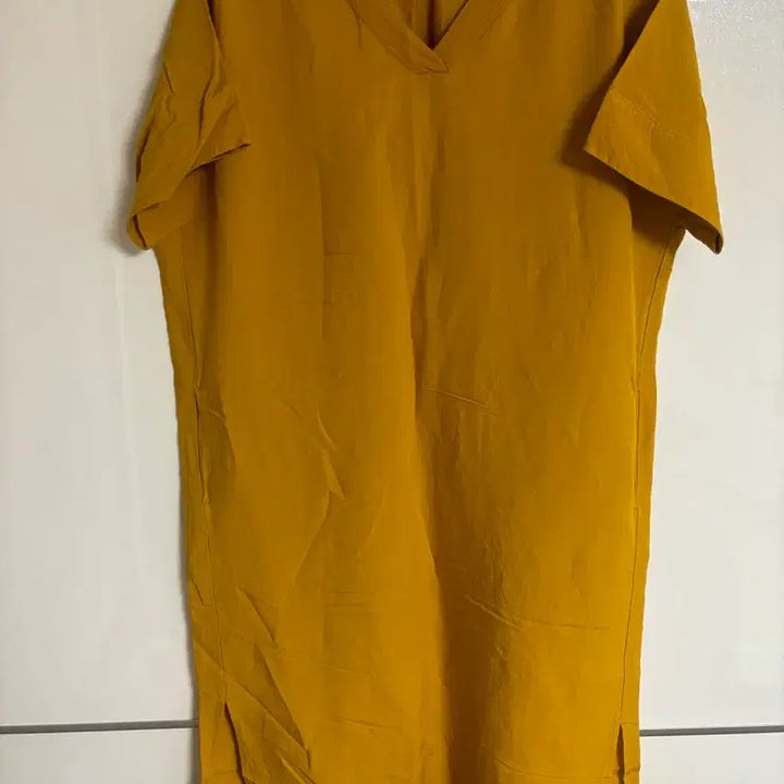 [BUNJANG] Uniqlo Rayon Mustard Long Dress M / 시원한 레이온 소재 유니클로 머스타드 롱 원피스 M