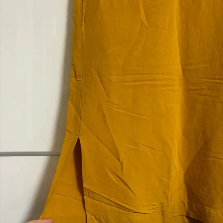 [BUNJANG] Uniqlo Rayon Mustard Long Dress M / 시원한 레이온 소재 유니클로 머스타드 롱 원피스 M