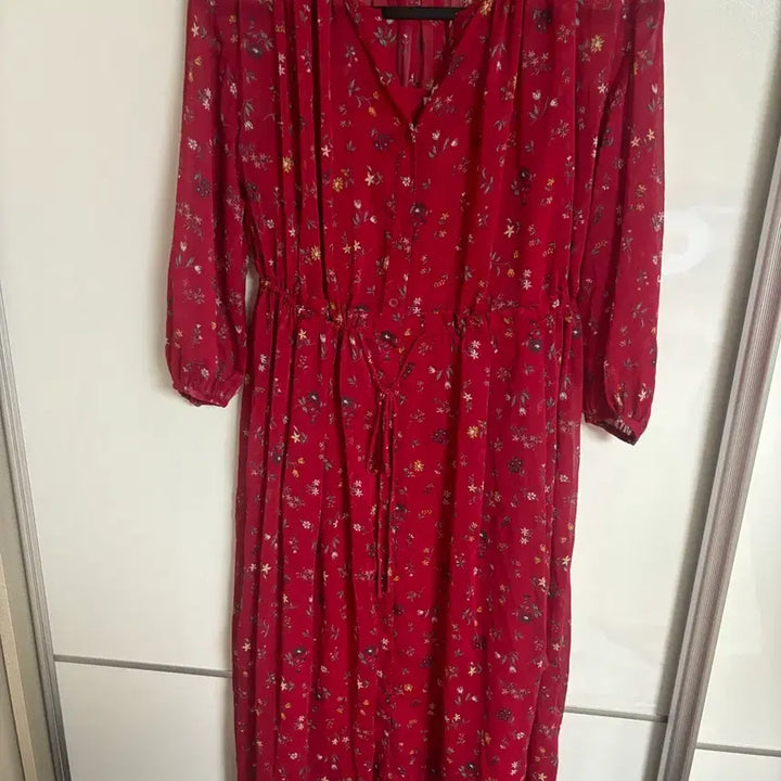 [BUNJANG] Uniqlo Floral Chiffon Dress Set / 유니클로 플로럴 쉬폰 원피스 세트