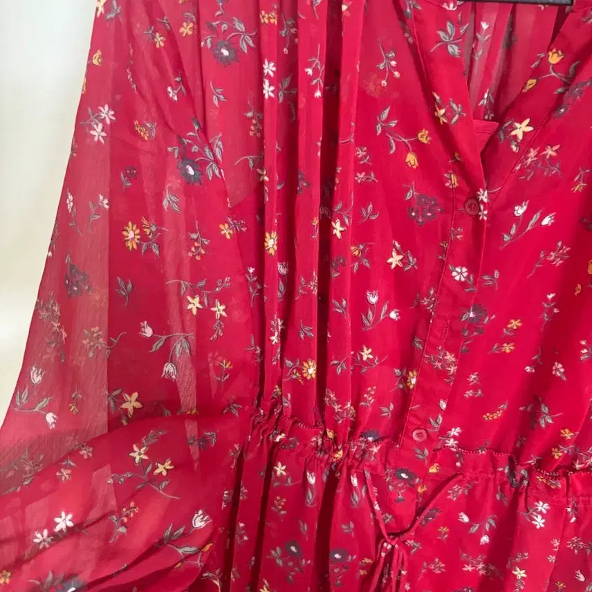[BUNJANG] Uniqlo Floral Chiffon Dress Set / 유니클로 플로럴 쉬폰 원피스 세트