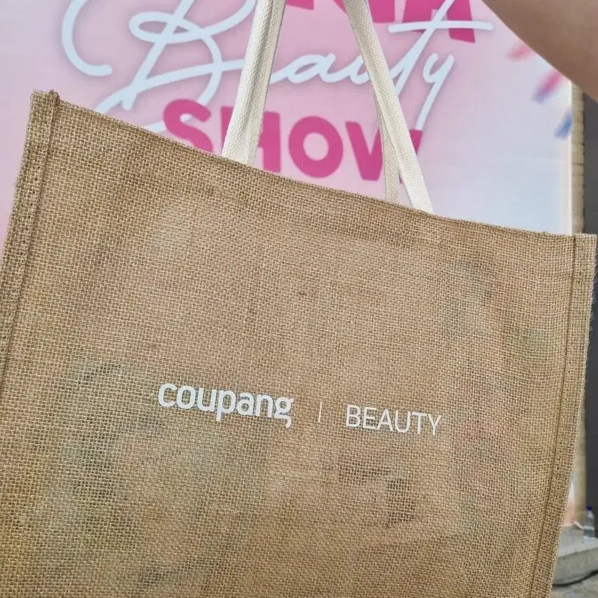 [SOLD OUT] 쿠팡 뷰티 린넨 마 밀짚 토트숄더백 여름가방