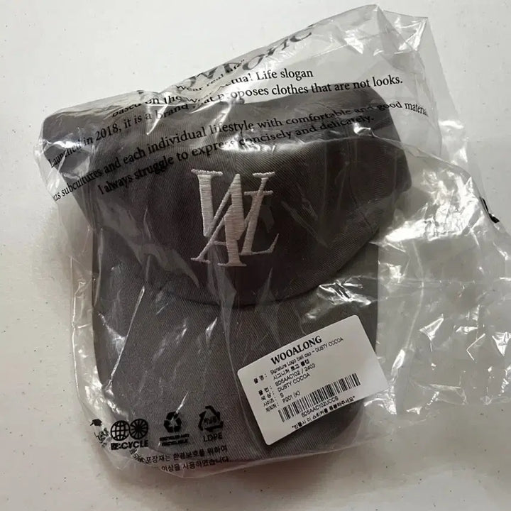 [BUNJANG] Woooalong Signature Logo Ball Cap Dusty Cocoa S Hat / (새상품) 우알롱 시그니처 로고 볼캡 더스티코코아 S 모자