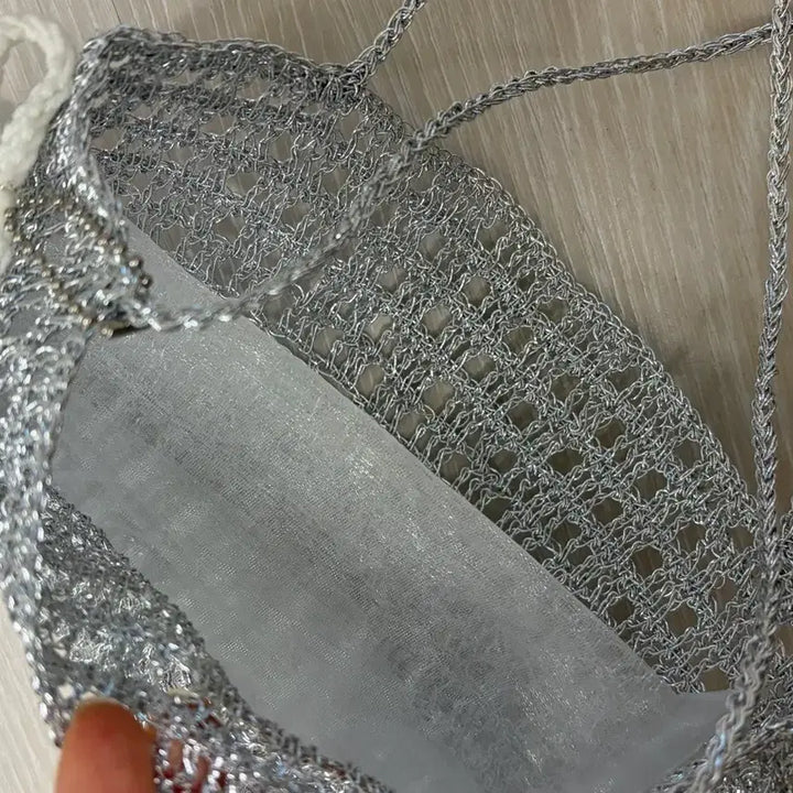 [BUNJANG] OWW Silver Net Mini Bag / OWW 실버 네트 미니 가방 실버백 네트백