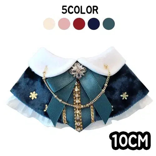 [BUNJANG] Nininmal Velvet Cape 10cm Doll Clothes Teal / 니니멀 벨벳 케이프 10cm 솜인형옷 청록 판매