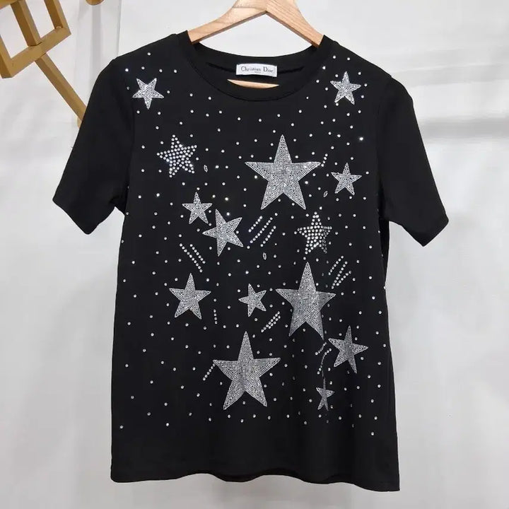[SOLD OUT] 별 패턴 블랙 반팔 티셔츠66반까지