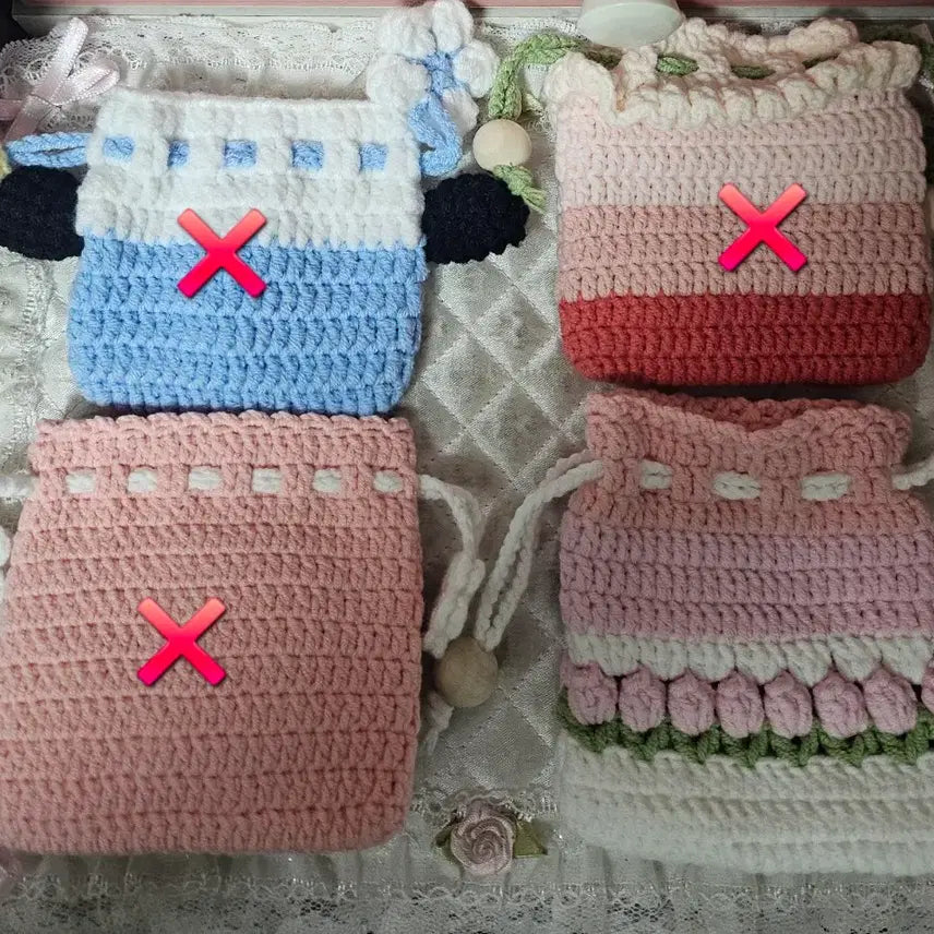 [BUNJANG] Handmade Crochet Mini Pouch / Card Wallet / (핸드메이드) 뜨게 미니 파우치 / 카드지갑