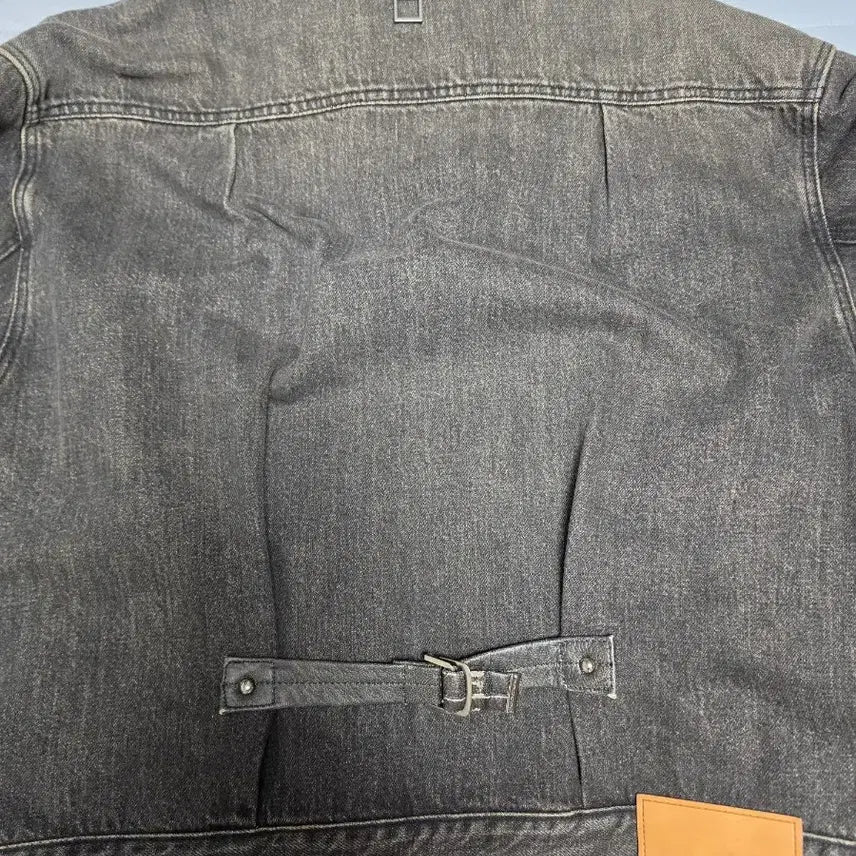 [BUNJANG] Wooyoungmi Leather Collar Denim Jacket / 우영미 레더카라데님자켓 46사이즈