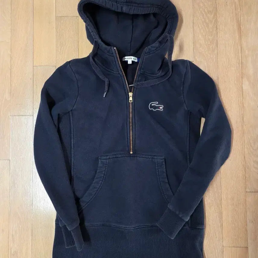 [BUNJANG] Lacoste Navy Half-Zip Hoodie 36 / 라코스테 네이비 반집업 후드티 36사이즈