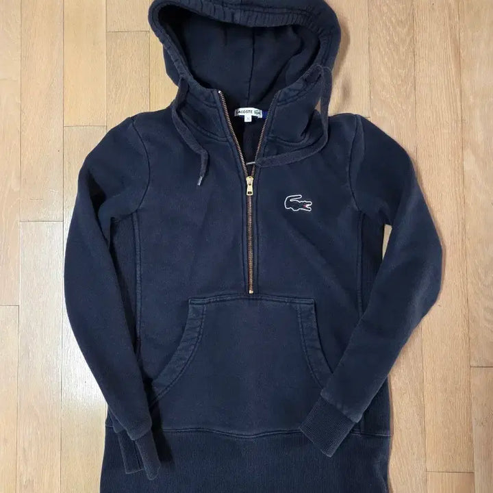 [BUNJANG] Lacoste Navy Half-Zip Hoodie 36 / 라코스테 네이비 반집업 후드티 36사이즈