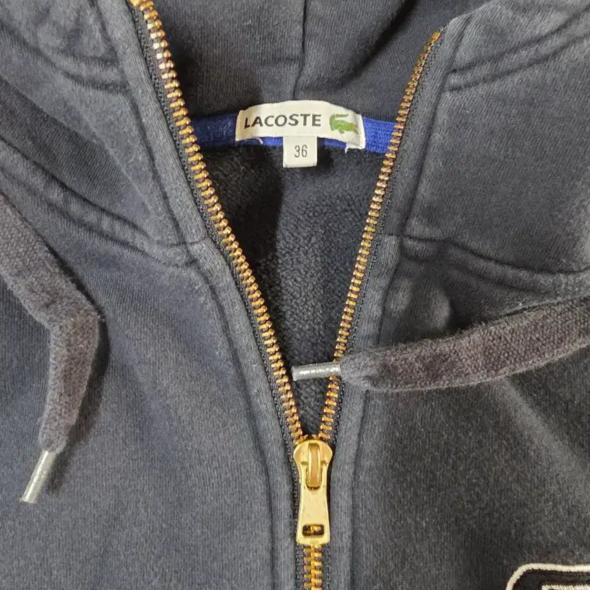 [BUNJANG] Lacoste Navy Half-Zip Hoodie 36 / 라코스테 네이비 반집업 후드티 36사이즈