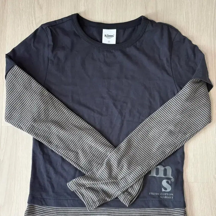 [BUNJANG] Kims Fresh Cotton Layered T-shirt / 킴스 프레시 코튼 마켓 레이어드 티셔츠