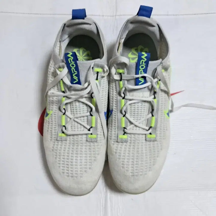 [BUNJANG] Nike Air VaporMax 2021 Flyknit White Royal Sneakers / 나이키 에어 베이퍼맥스 2021 플라이니트 화이트 로얄 스니커즈,운동화