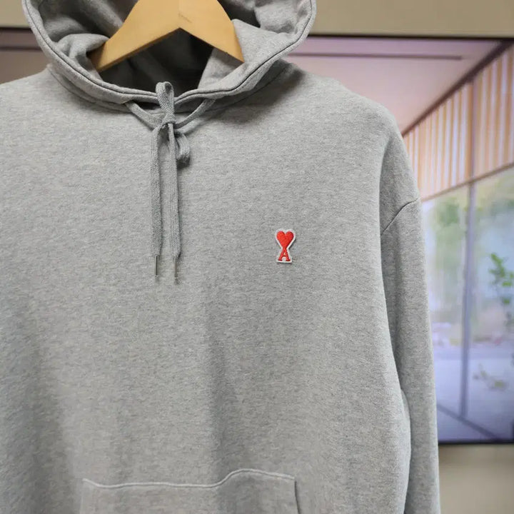 [BUNJANG] BTS (Army) Heart Logo Hoodie (Gray) - XL / 아미 하트 후드 그레이 XL 넉넉한 핏