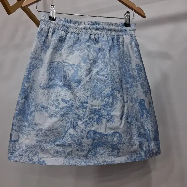 [BUNJANG] Blue Animal Print Skirt / 블루 동물원 스커트 66반까지