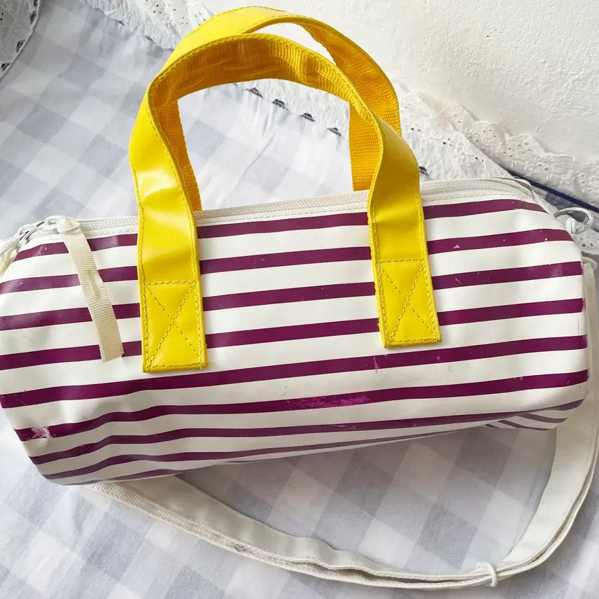 [BUNJANG] PORTER Marine Stripe Mini Boston Bag / 포터 마린 스트라이프 미니 보스턴백 PORTER