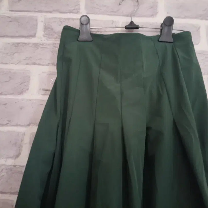 [BUNJANG] Dark Green Banded Flare Long Skirt / 다크그린 밴딩 플레어 롱스커트/알뜰한여우